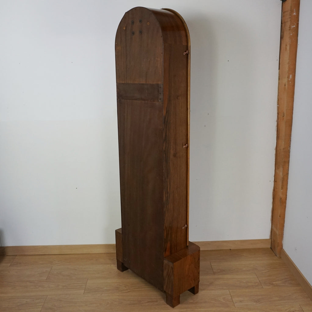Art Deco Burr Walnut Longcase Clock - Markies Antiques Ltd