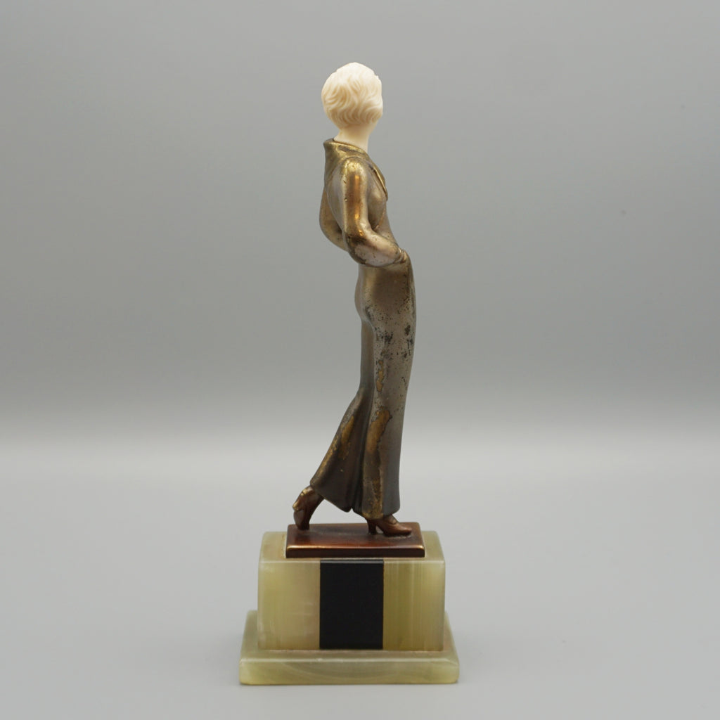 Walking Lady by Josef Lorenzl - Lorenzl Art Deco Sculpture - Markies Antiques Ltd