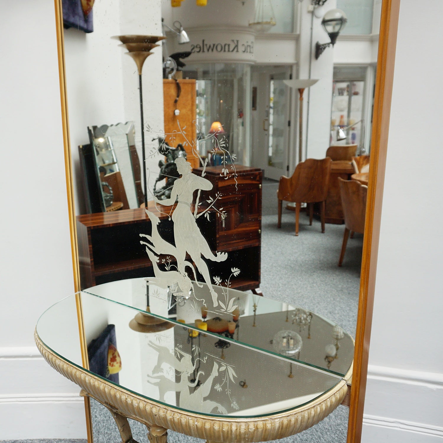Original Art Deco 1930's Fontana Arte Mirrored Console - Jeroen Markies Art Deco