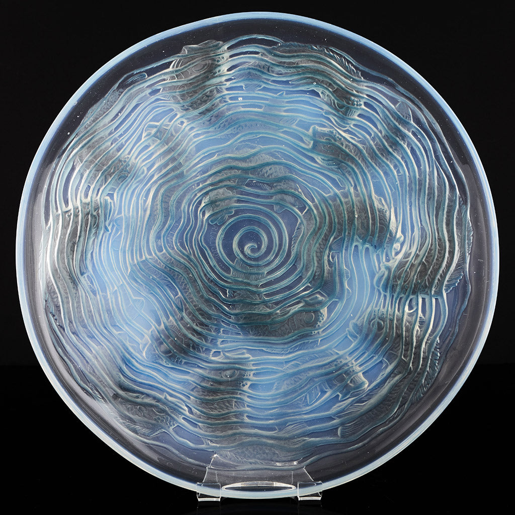 Dauphins Coupe by Rene Lalique - Opalescent Art Deco Glass Plate - Jeroen Markies Art Deco