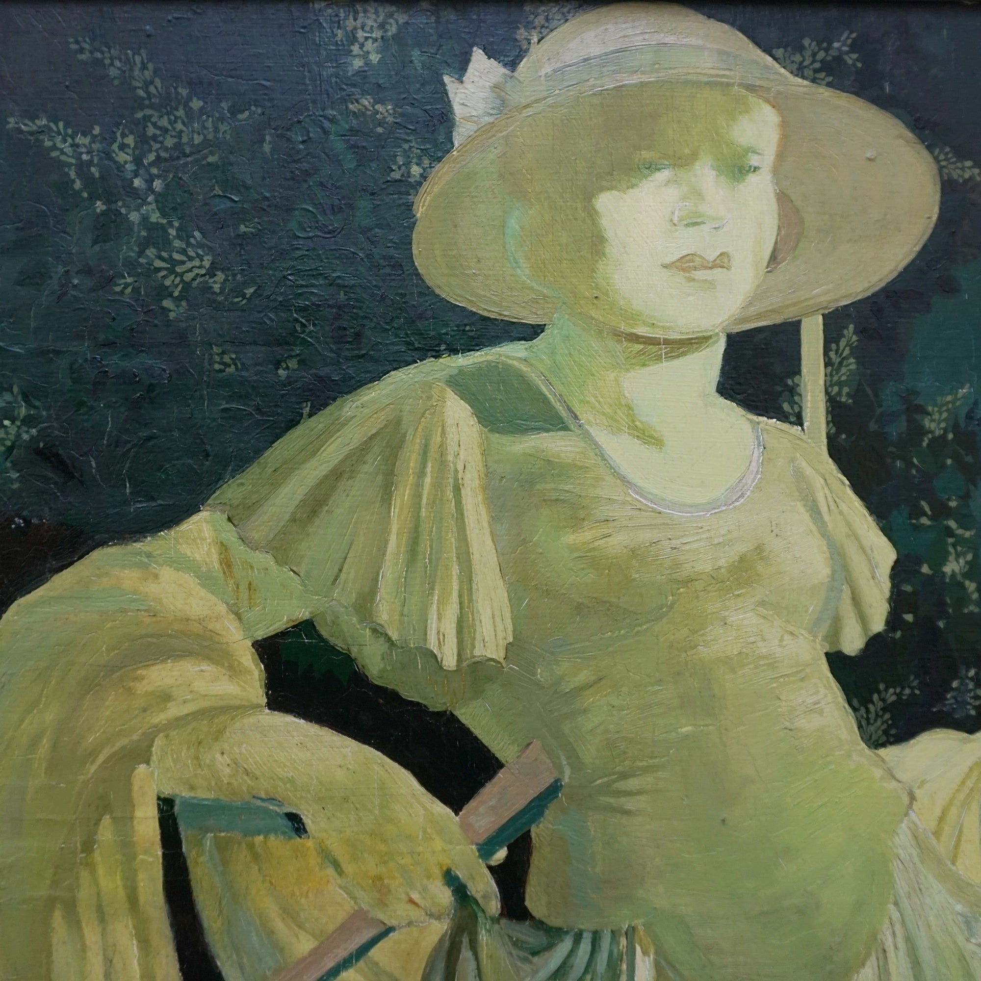 Art Deco Painting. Oil on board. Early 20th Century painting. Marcel Delmotte. Art Deco frame - Jeroen Markies Art Deco