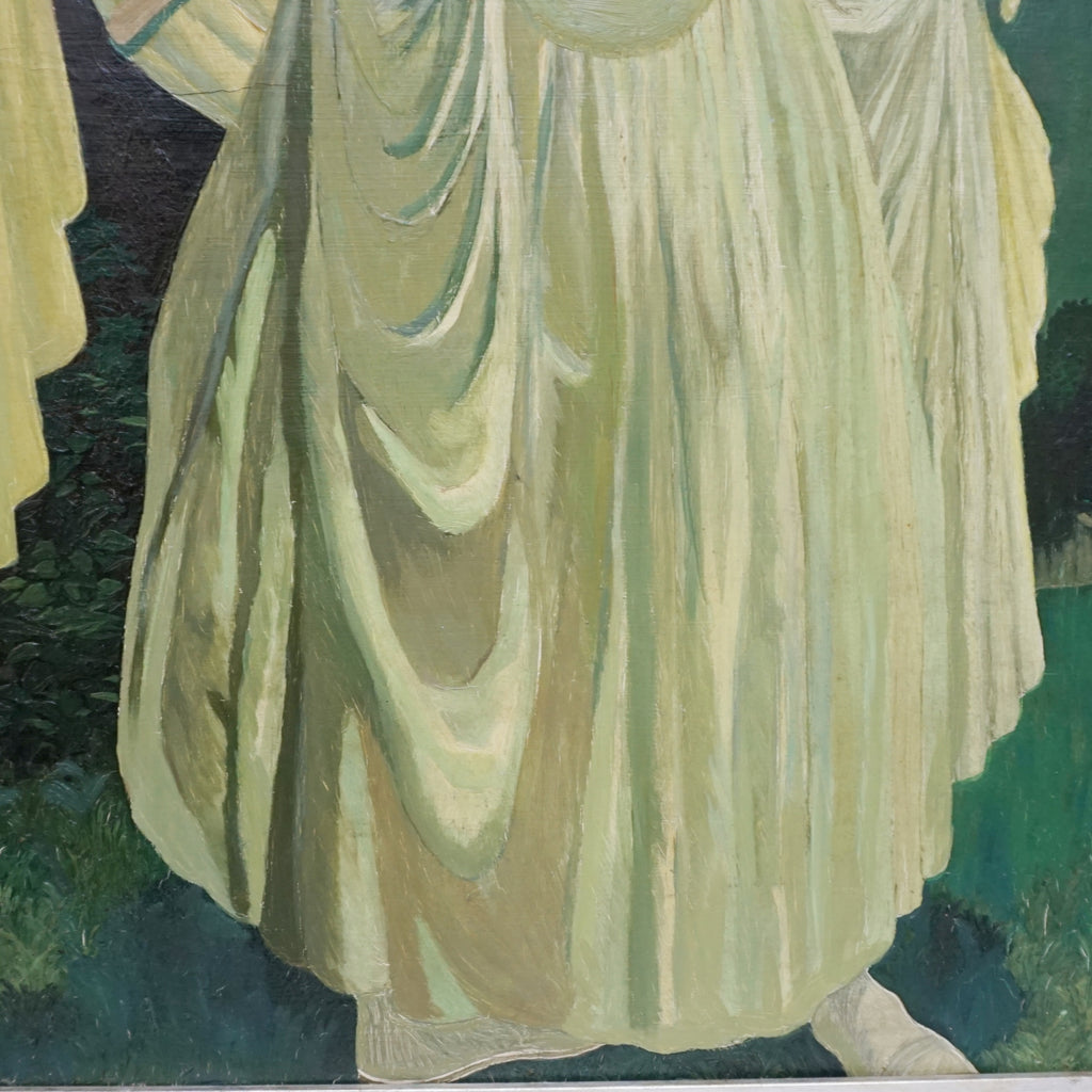 Art Deco Painting. Oil on board. Early 20th Century painting. Marcel Delmotte. Art Deco frame - Jeroen Markies Art Deco