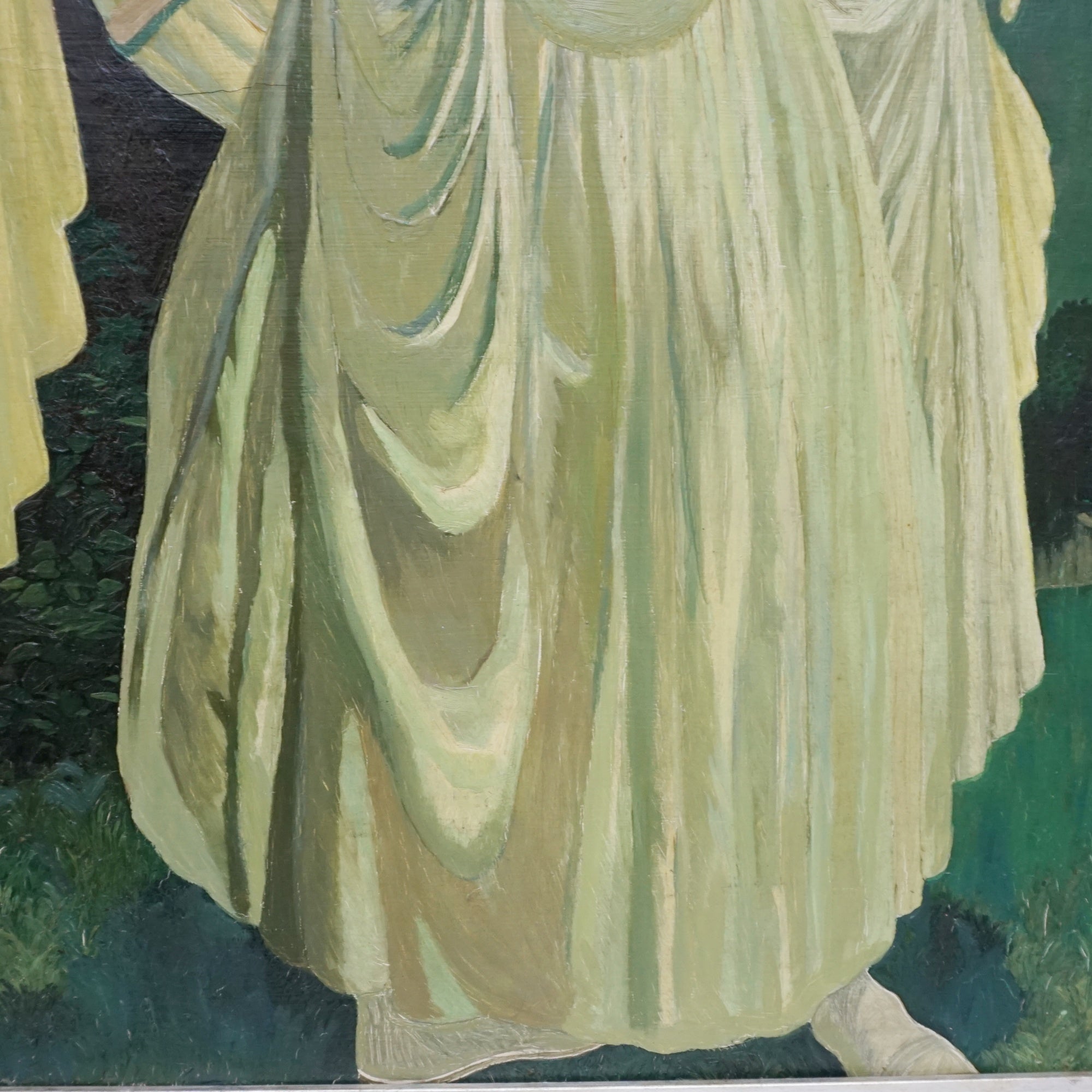 Art Deco Painting. Oil on board. Early 20th Century painting. Marcel Delmotte. Art Deco frame - Jeroen Markies Art Deco