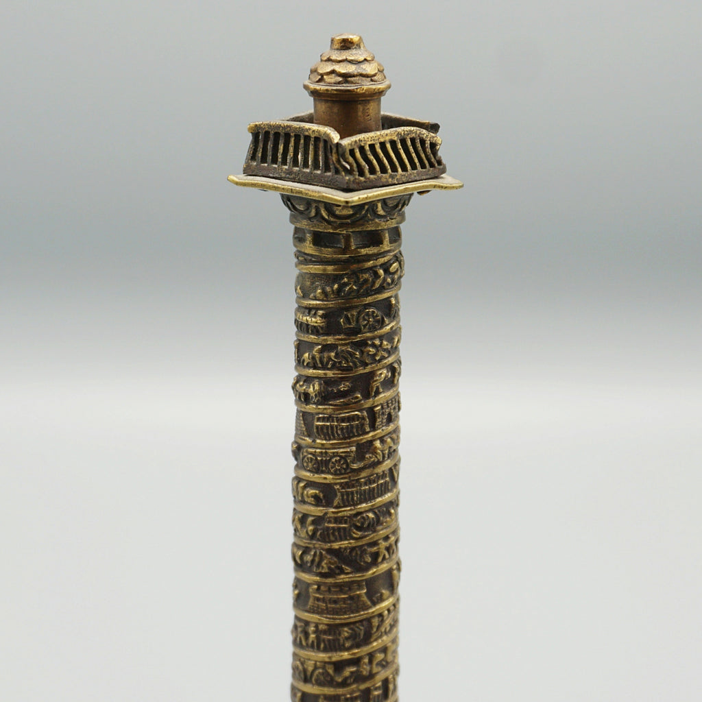 Grand Tour Model of the Colonne Vendome in Paris. Solid bronze over marble base - Jeroen Markies Art Deco