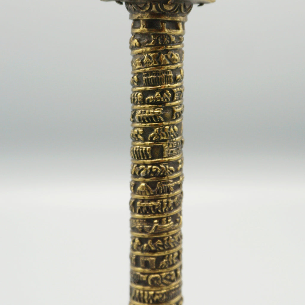 Grand Tour Model of the Colonne Vendome in Paris. Solid bronze over marble base - Jeroen Markies Art Deco