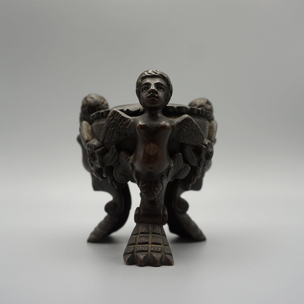 Napoleon III Bronze Inkwell Encrier with Eagle and Winged Cherubs - Jeroen Markies Art Deco