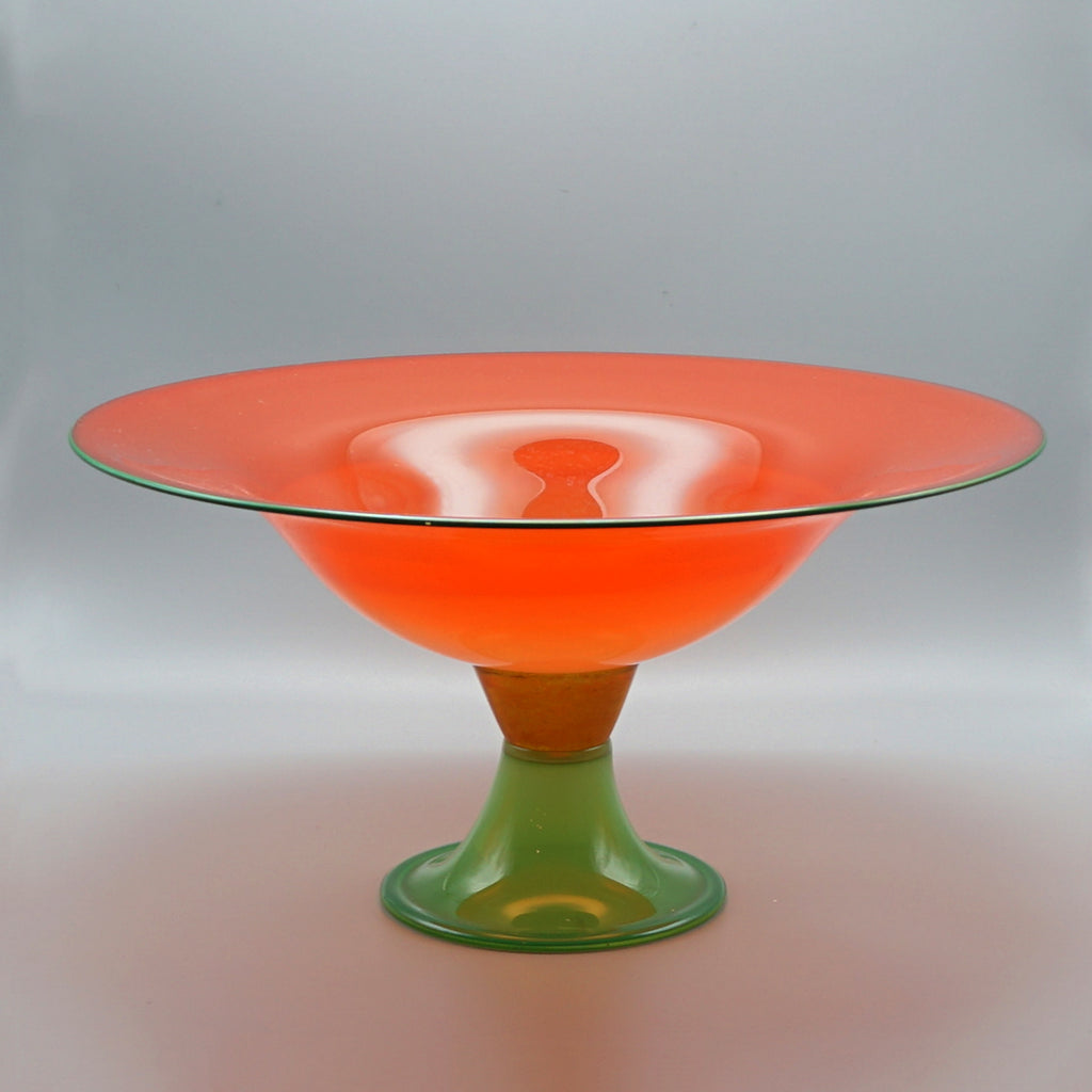 Mid-Century glass blown bowl, decorative bown, orange glass bowl - Jeroen Markies Art Deco