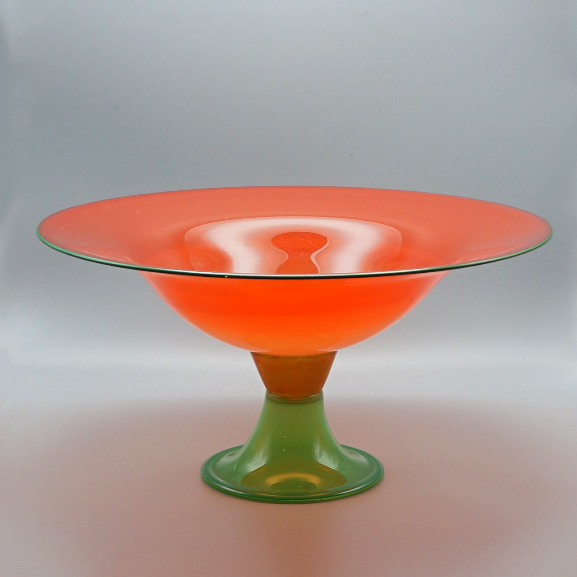 Mid-Century glass blown bowl, decorative bown, orange glass bowl - Jeroen Markies Art Deco