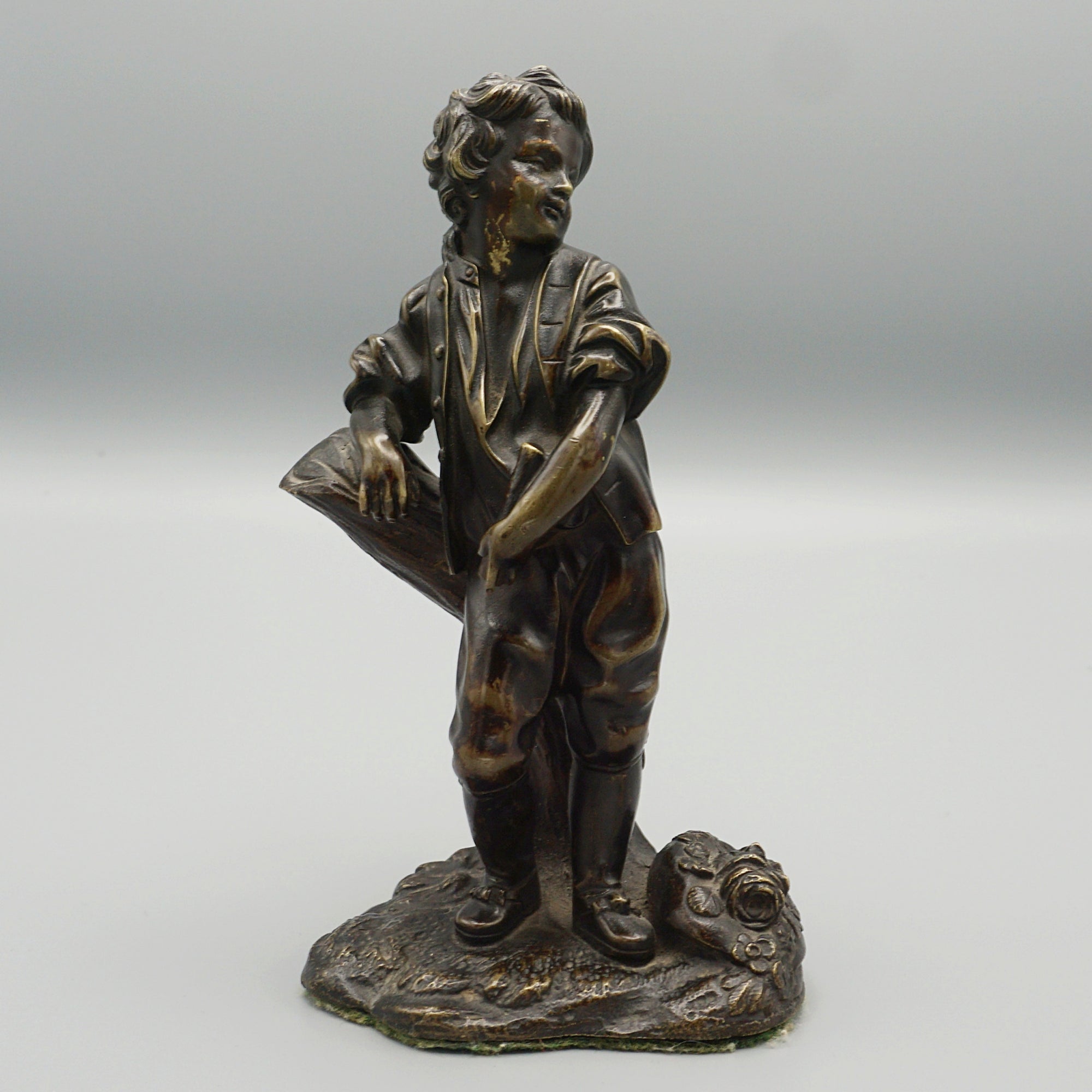 Late 19th Century Bronze Study of a young Farm Boy - Jeroen Markies Art Deco