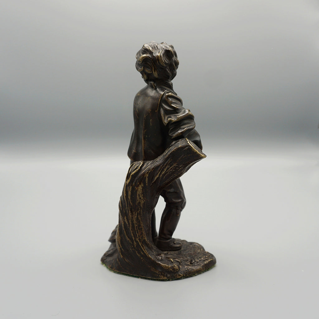 Late 19th Century Bronze Study of a young Farm Boy - Jeroen Markies Art Deco