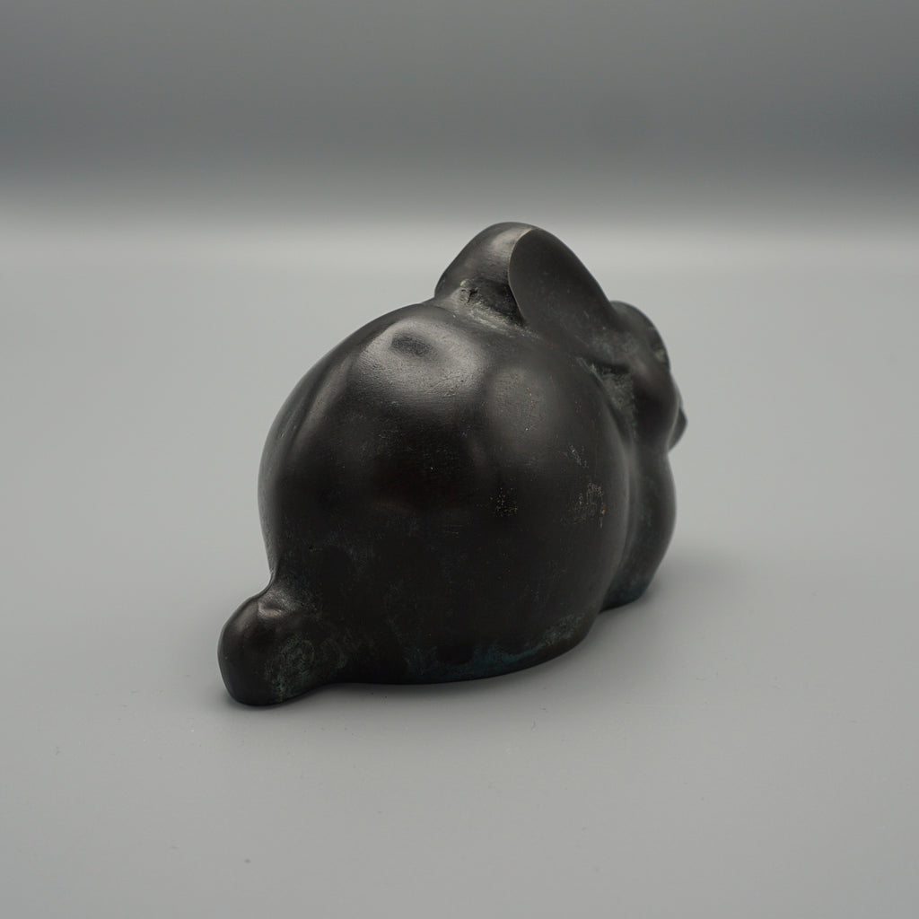 Early 20th Century Japanese Hand Cast Bronze Rabbit - Jeroen Markies Art Deco