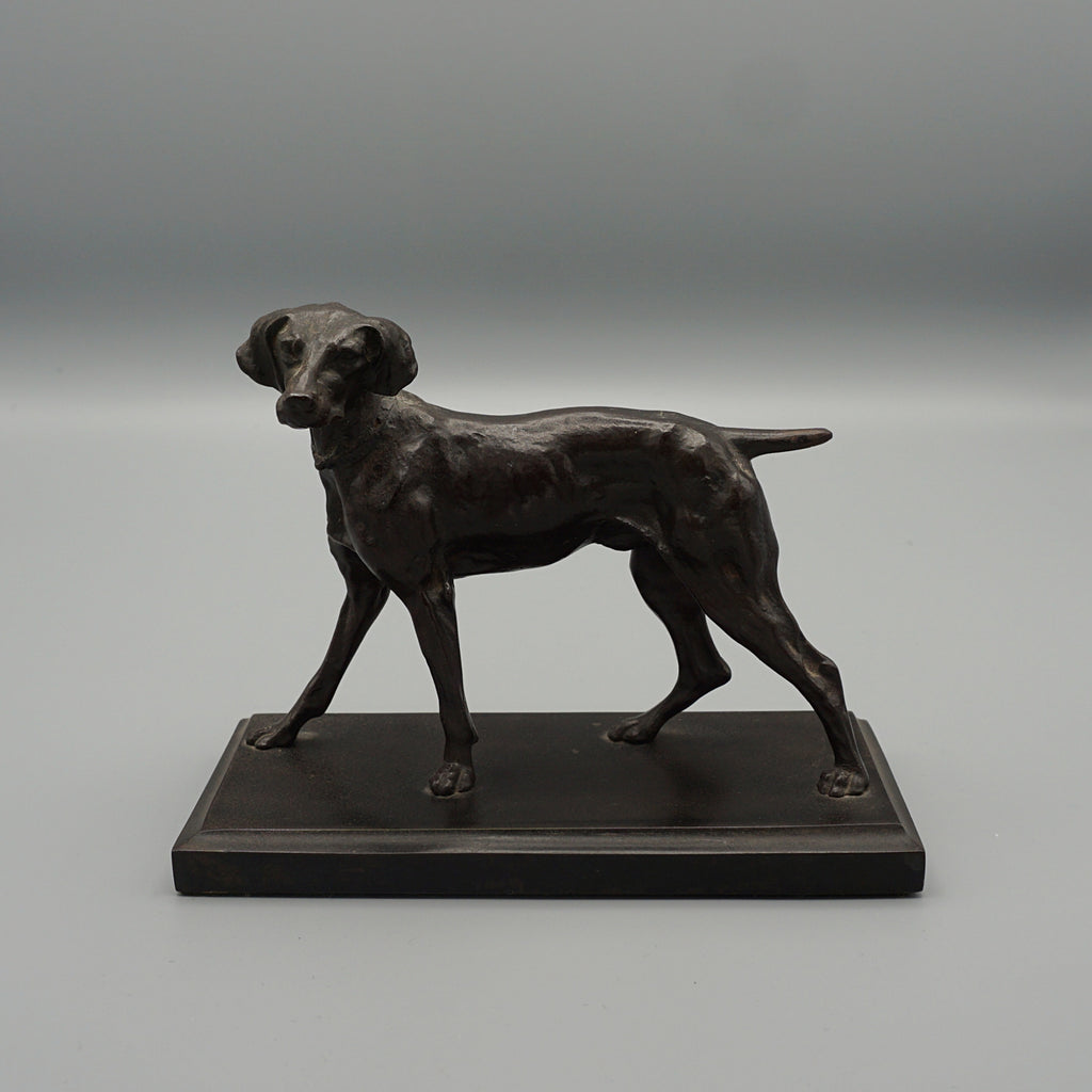 Late 19th Century Bronze study of a standing pointer - Jeroen Markies Art Deco