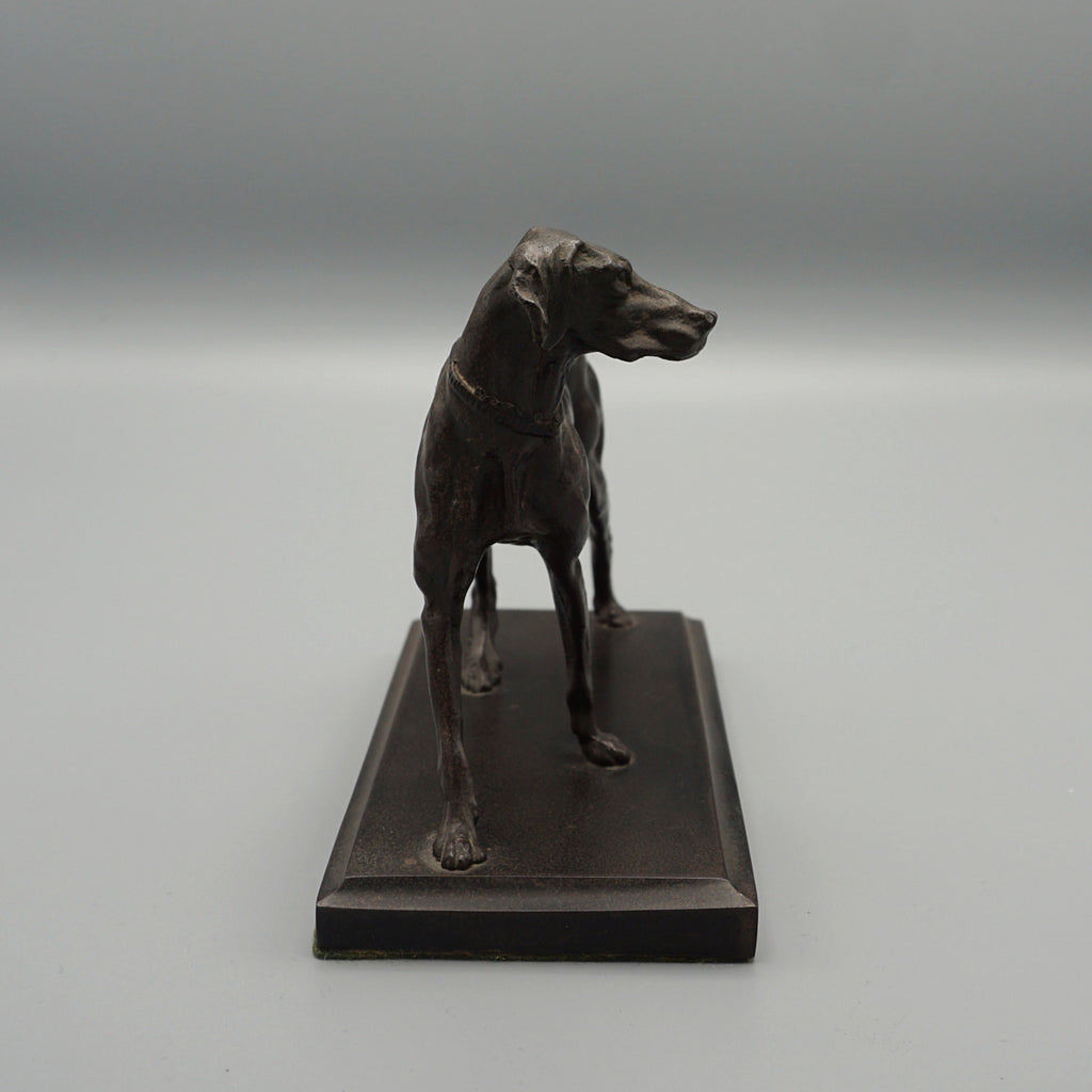 Late 19th Century Bronze study of a standing pointer - Jeroen Markies Art Deco