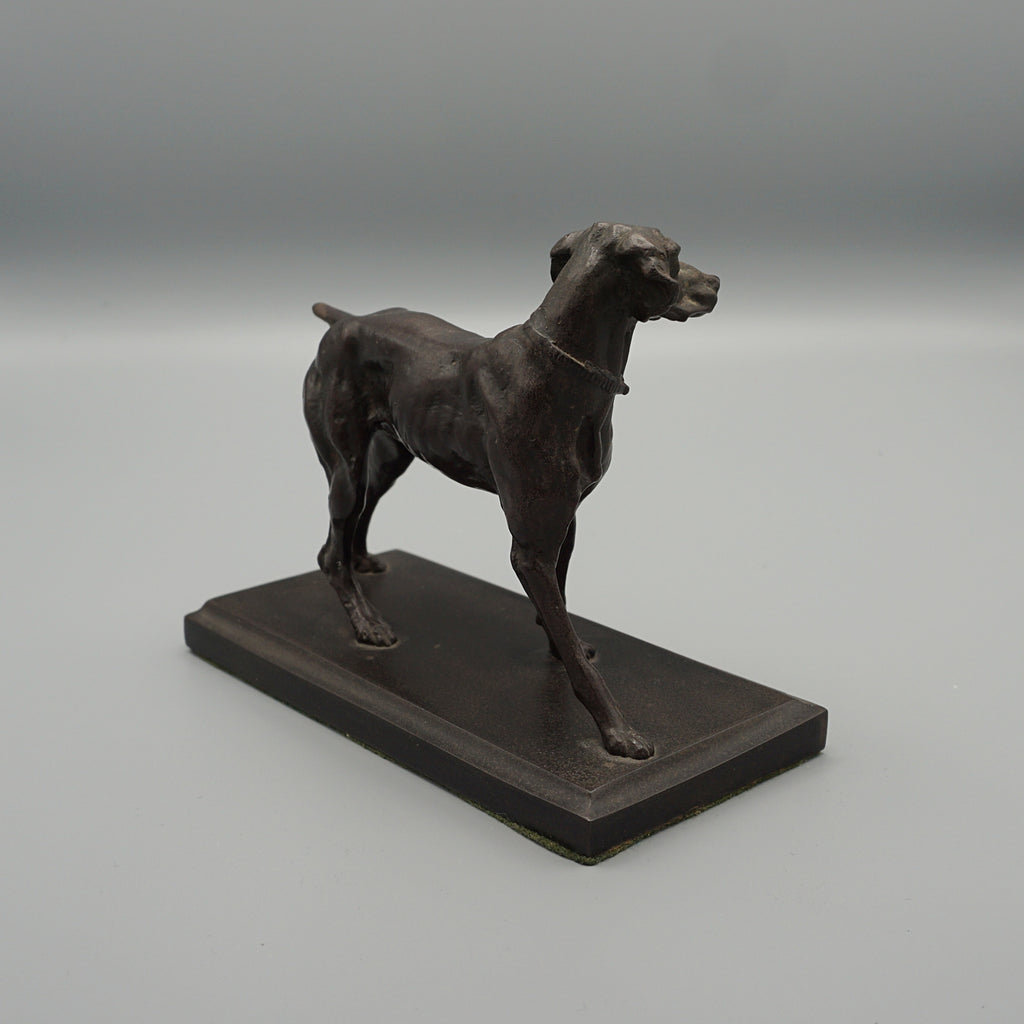 Late 19th Century Bronze study of a standing pointer - Jeroen Markies Art Deco