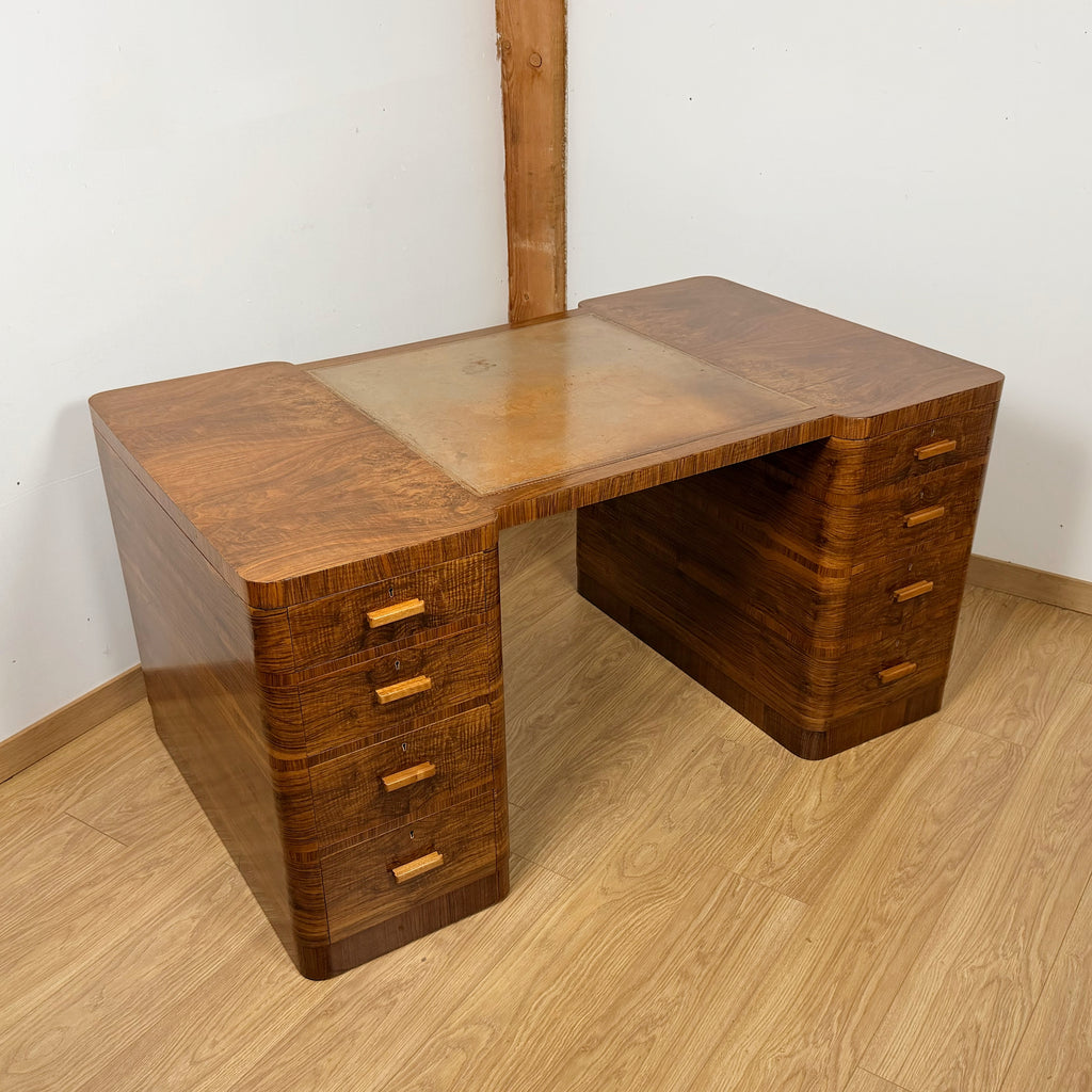 Original Art Deco Desk by Maple & Co Circa 1930 | Markies Antiques ltd