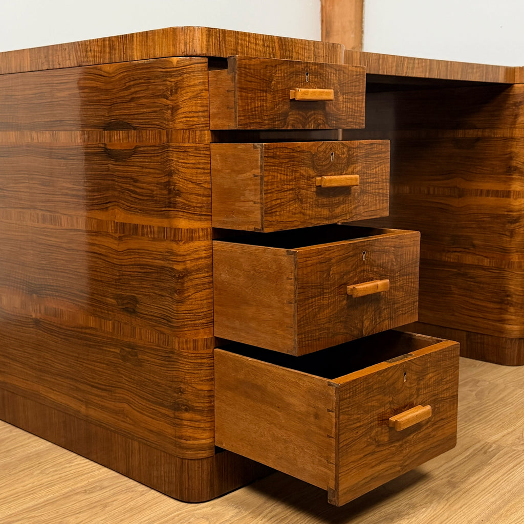 Original Art Deco Desk by Maple & Co Circa 1930 | Markies Antiques ltd