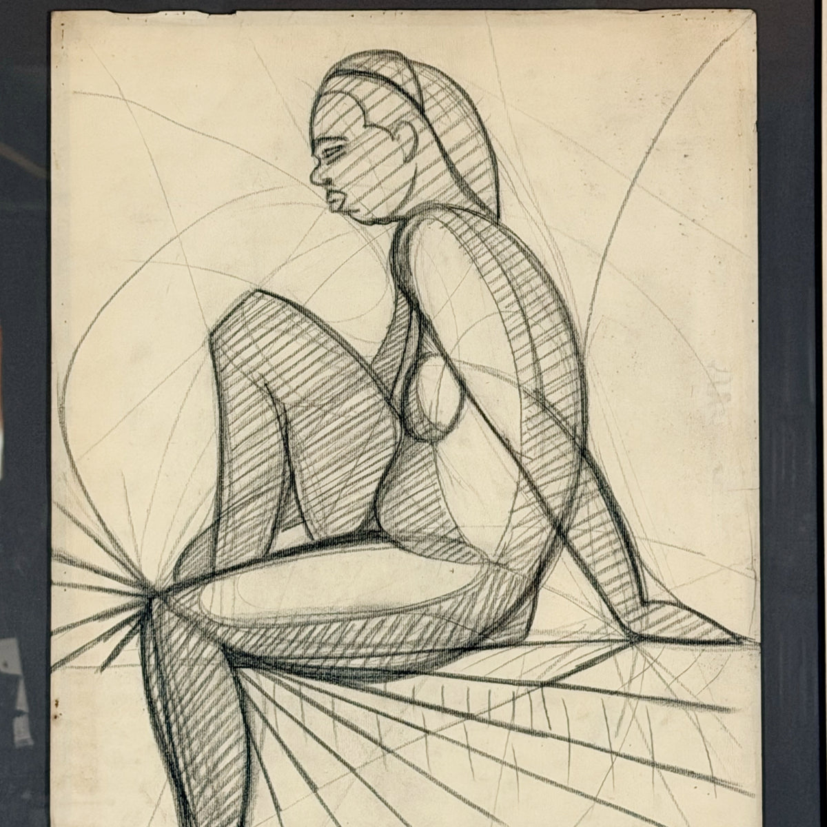 Marceau Constantin Abstract Figural Study on Paper - Markies Antiques Ltd