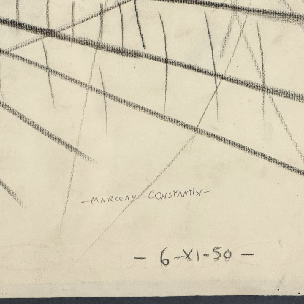 Marceau Constantin Abstract Figural Study on Paper - Markies Antiques Ltd