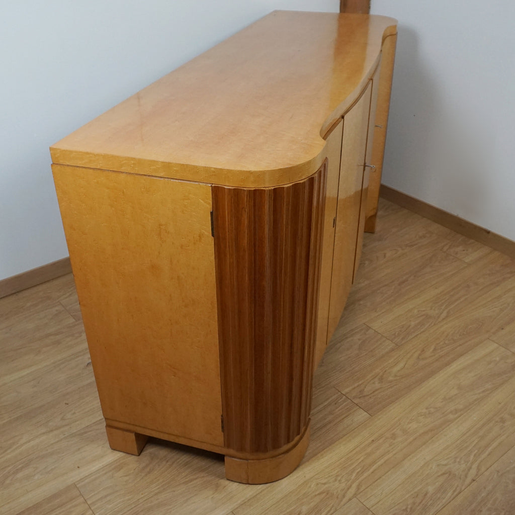 Maurice Adams Art Deco Serpentine Sideboard - Markies Antiques 