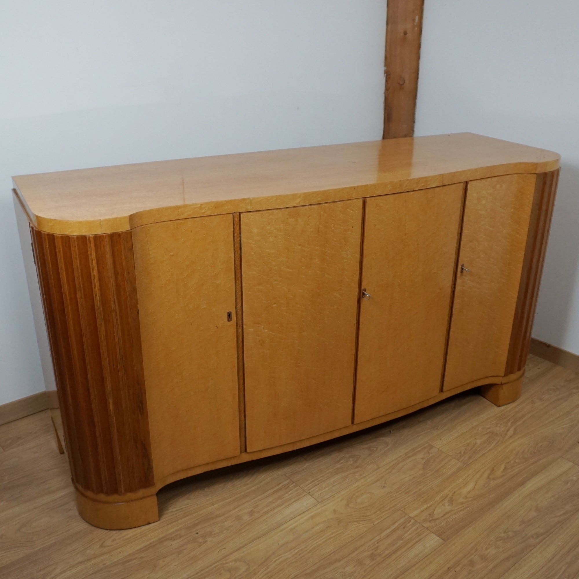 Maurice Adams Art Deco Serpentine Sideboard - Markies Antiques 
