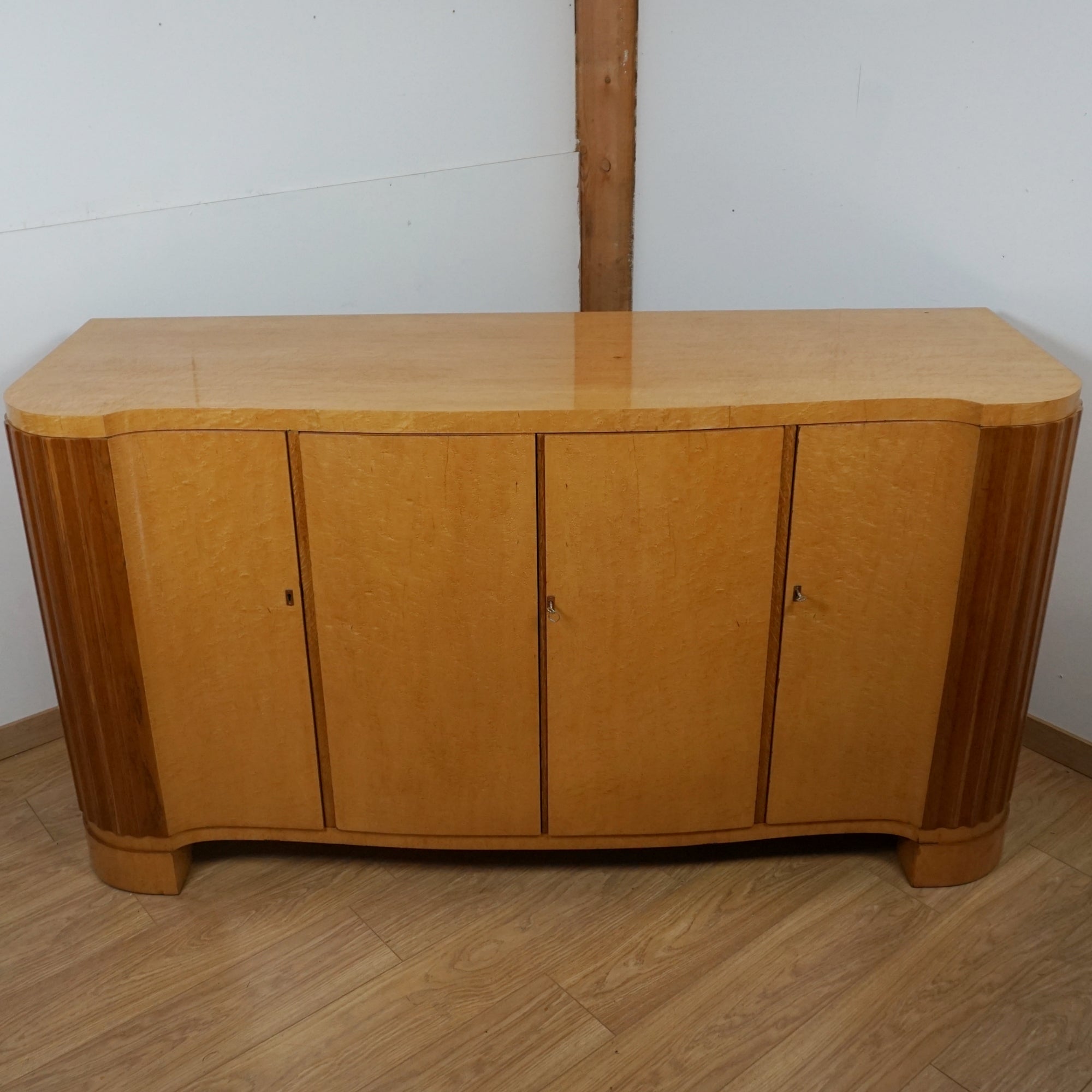 Maurice Adams Art Deco Serpentine Sideboard - Markies Antiques 