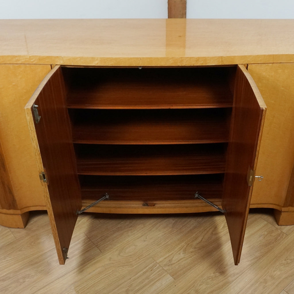 Maurice Adams Art Deco Serpentine Sideboard - Markies Antiques 