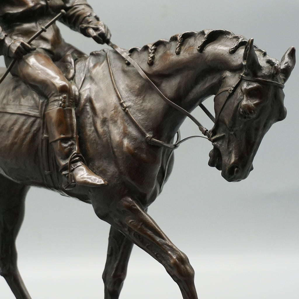 Pierre Jules Mene 'Jockey à Cheval' Original Bronze Mid-19th Century Sculpture - Jeroen Markies Art Deco