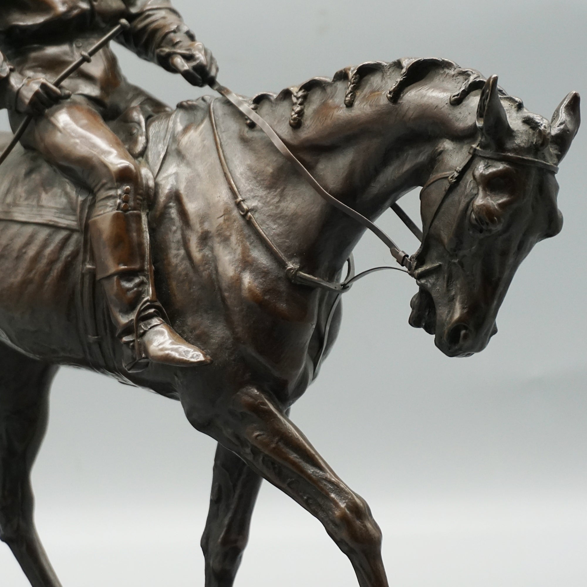 Pierre Jules Mene 'Jockey à Cheval' Original Bronze Mid-19th Century Sculpture - Jeroen Markies Art Deco