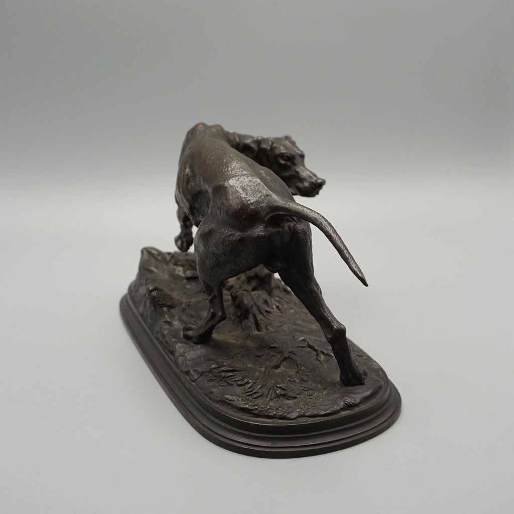 A late Victorian Bronze Pointer by Pierre Jules Mene (1810-1879), hunting/ hound dog, animalia - Jeroen Markies Art Deco 