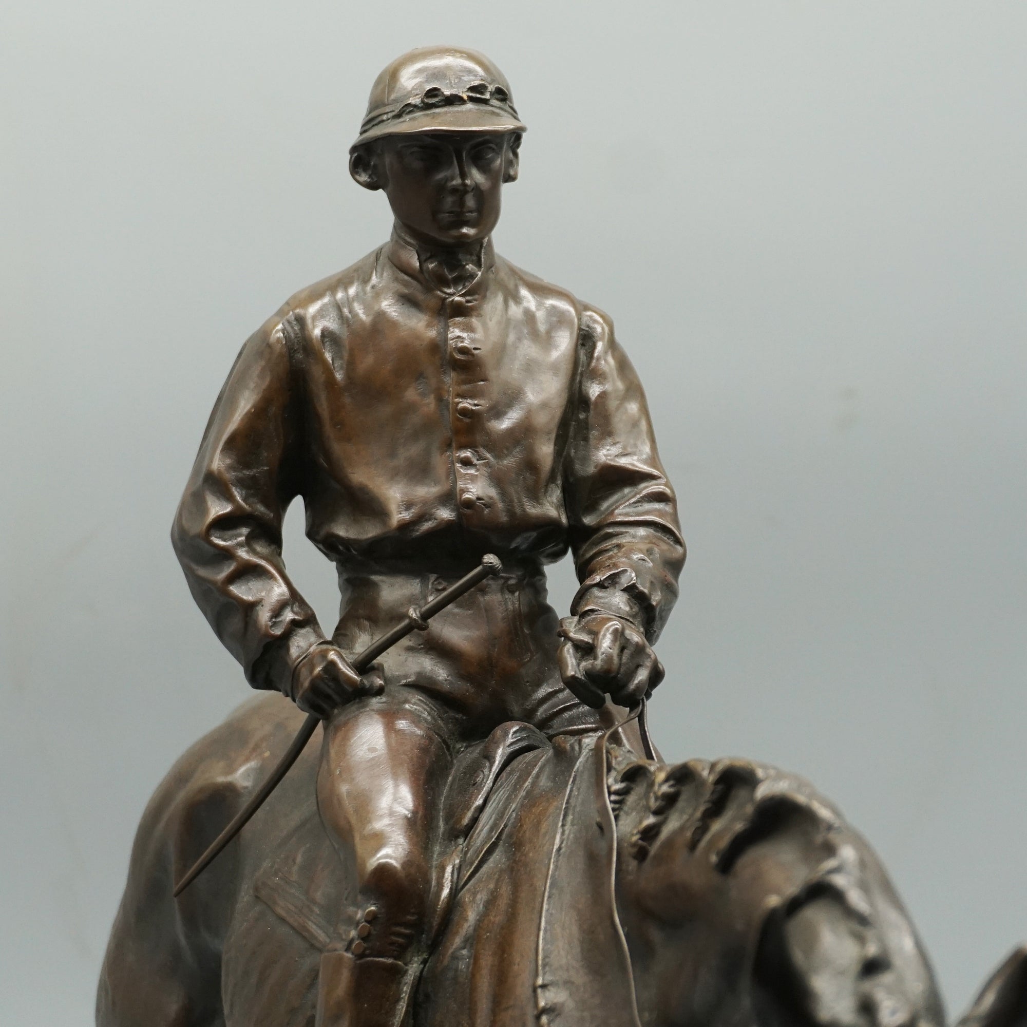 Pierre Jules Mene 'Jockey à Cheval' Original Bronze Mid-19th Century Sculpture - Jeroen Markies Art Deco