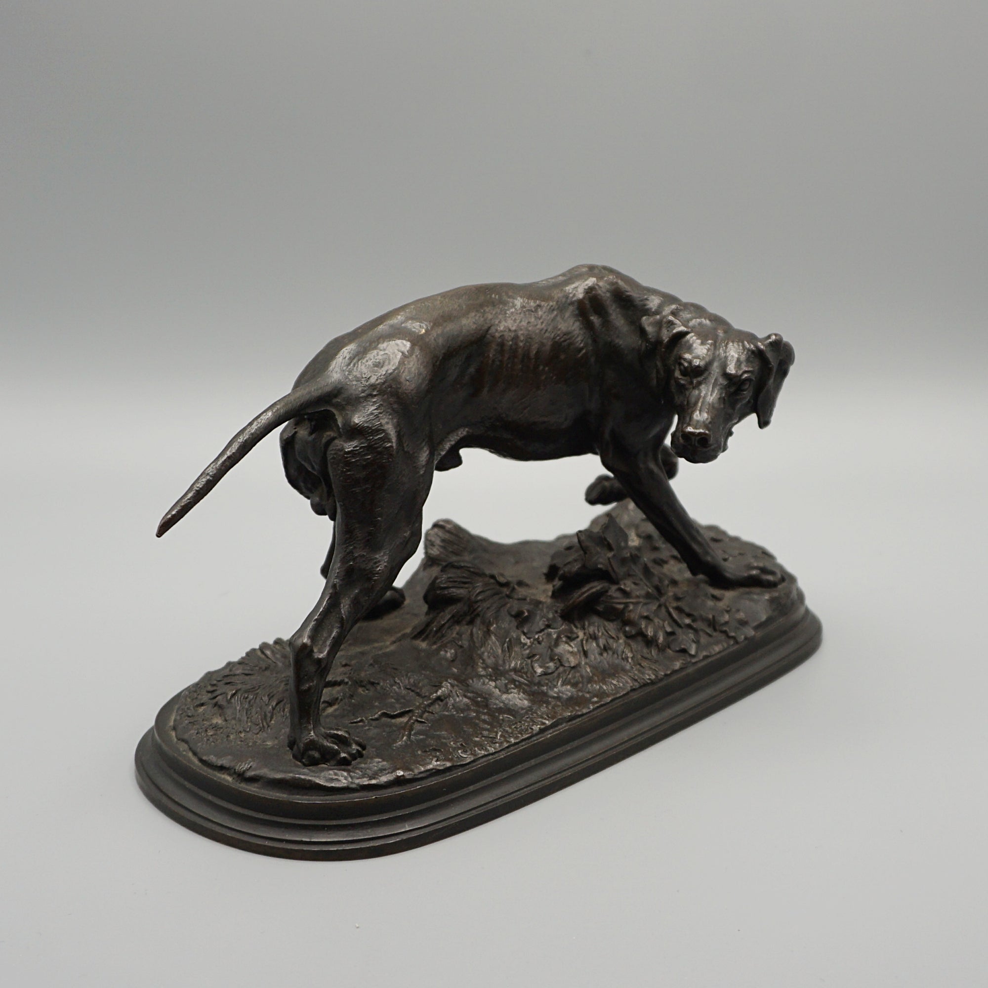 A late Victorian Bronze Pointer by Pierre Jules Mene (1810-1879), hunting/ hound dog, animalia - Jeroen Markies Art Deco 