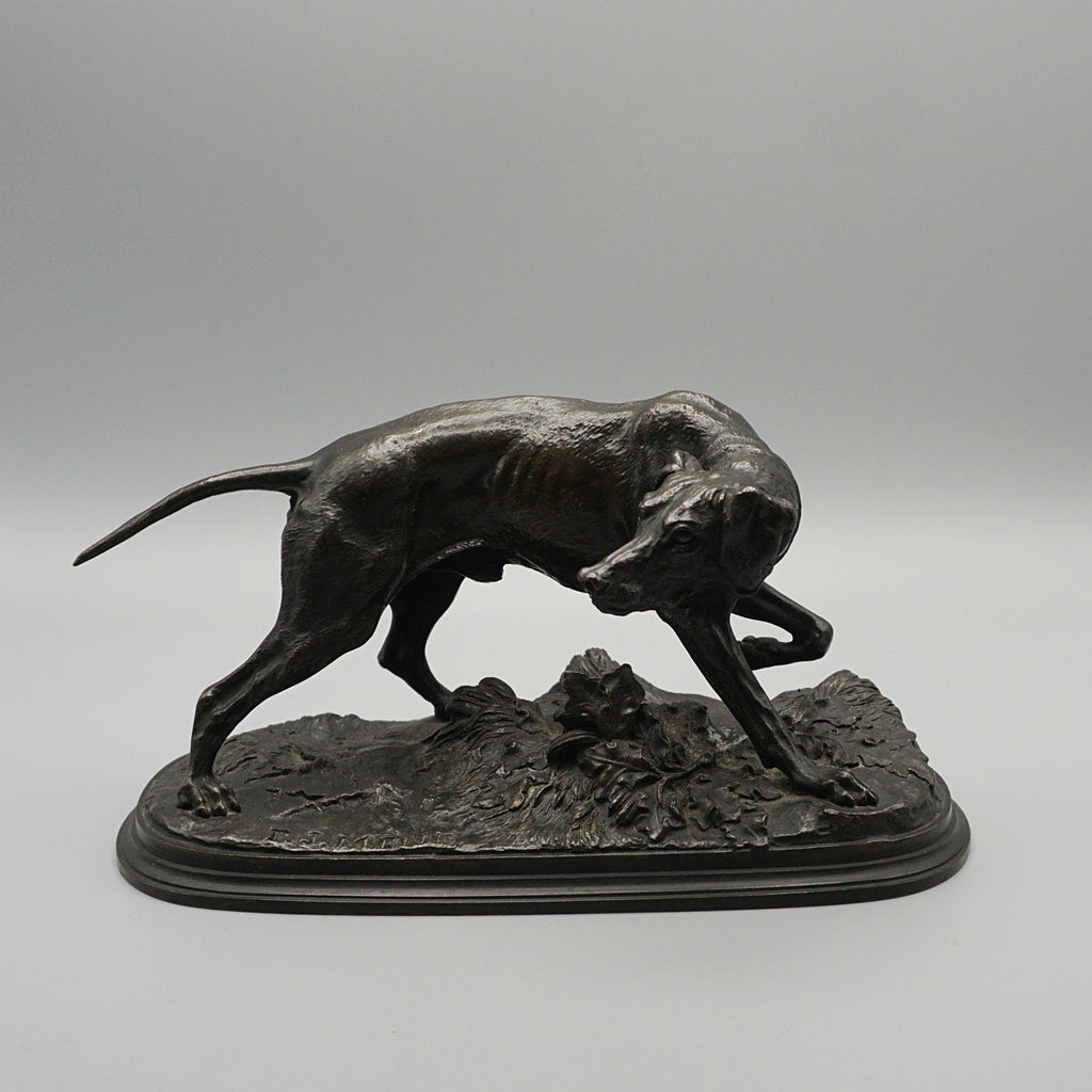 A late Victorian Bronze Pointer by Pierre Jules Mene (1810-1879), hunting/ hound dog, animalia - Jeroen Markies Art Deco 