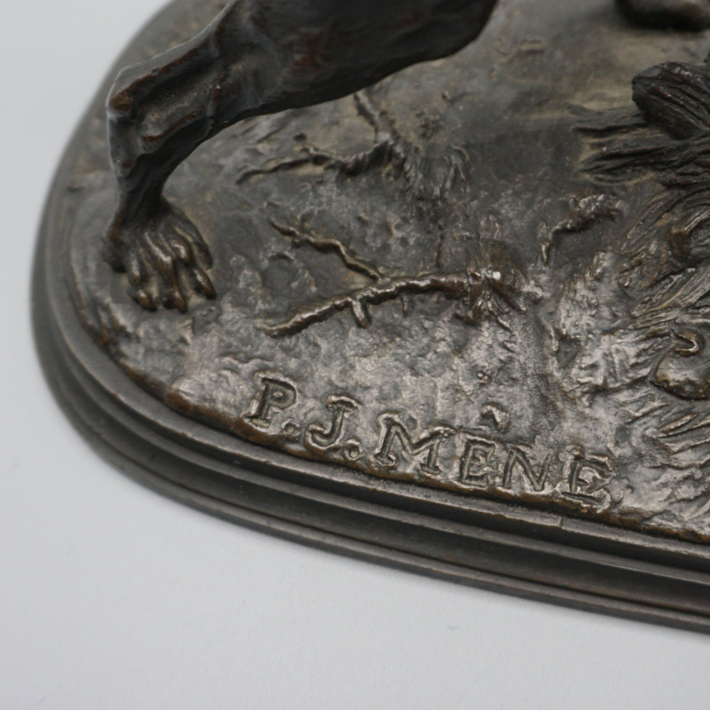 A late Victorian Bronze Pointer by Pierre Jules Mene (1810-1879), hunting/ hound dog, animalia - Jeroen Markies Art Deco 