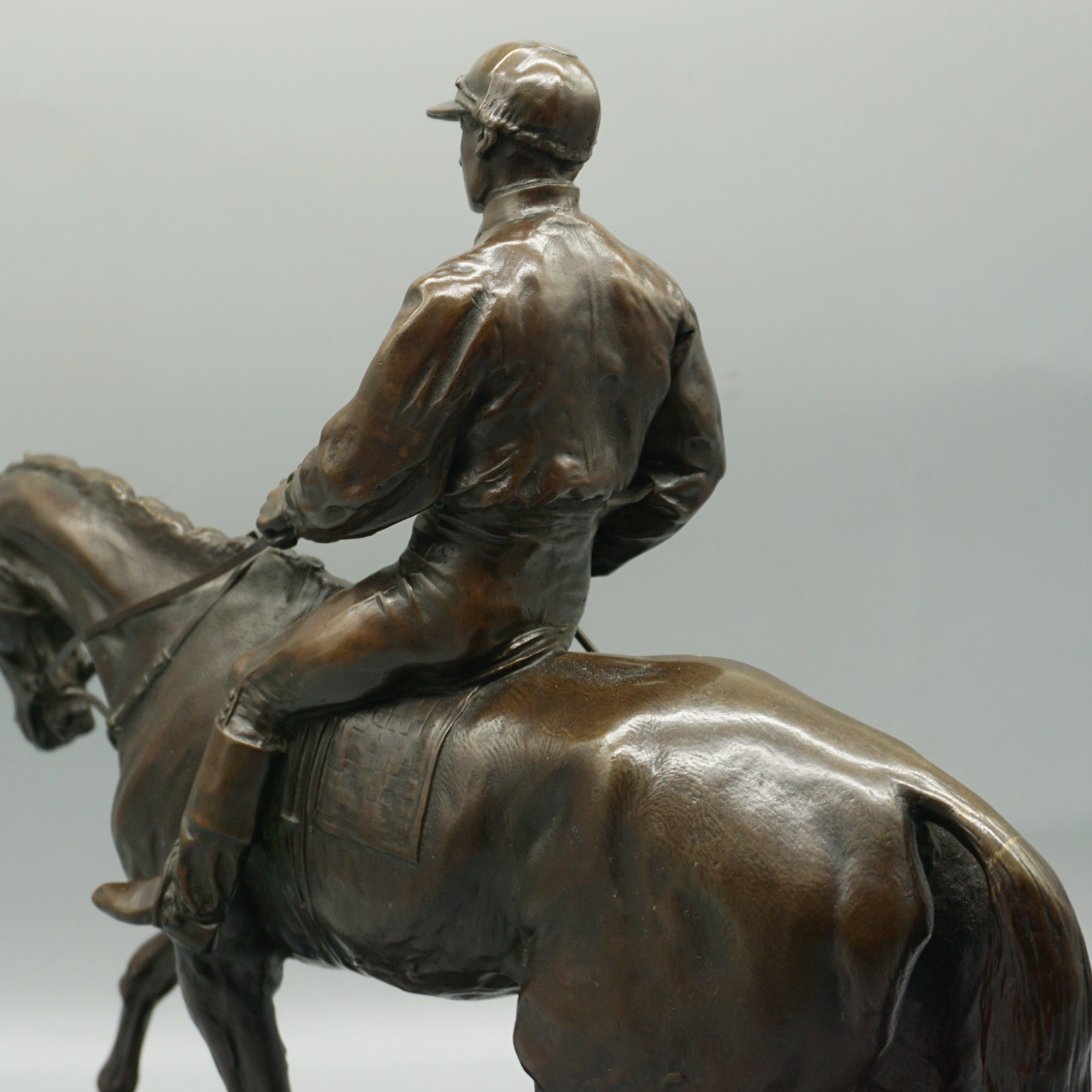 Pierre Jules Mene 'Jockey à Cheval' Original Bronze Mid-19th Century Sculpture - Jeroen Markies Art Deco