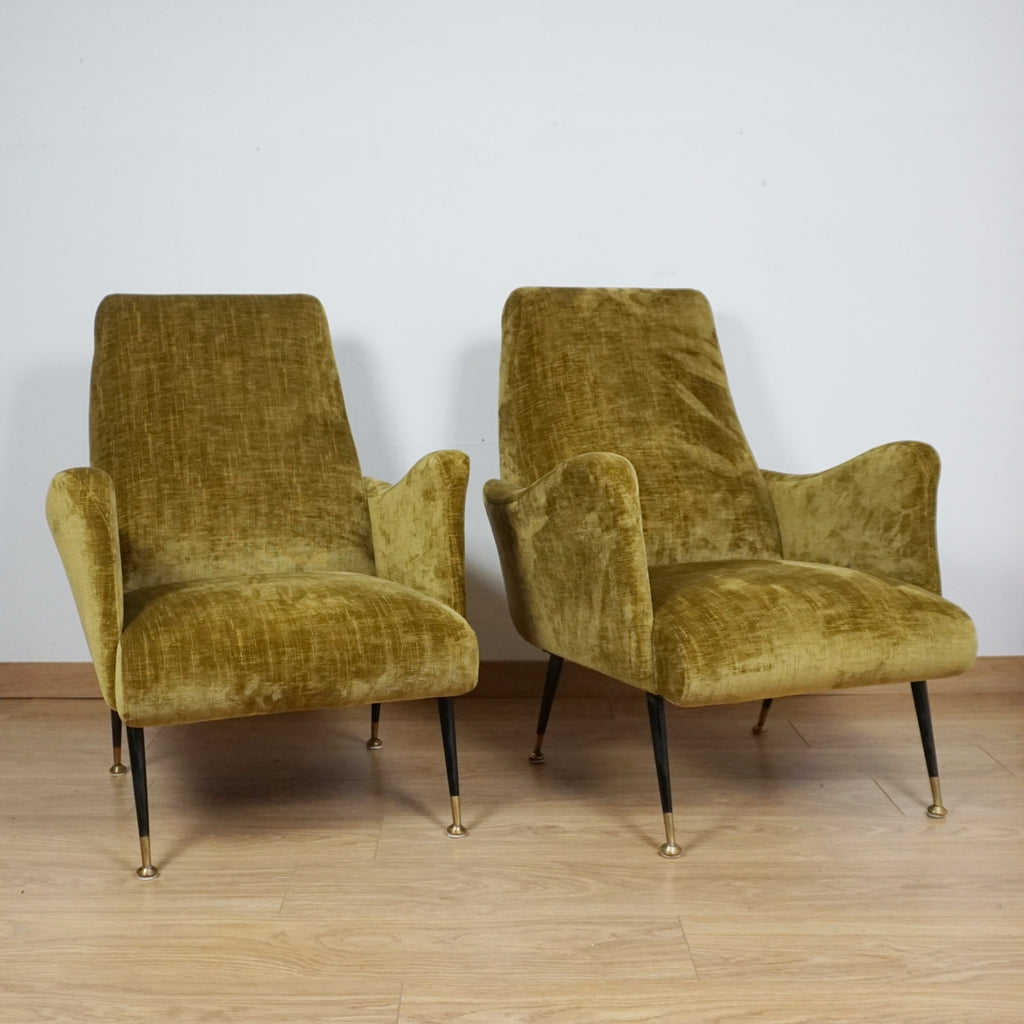 Pair of Mid-Century Italian Lounge Chairs
