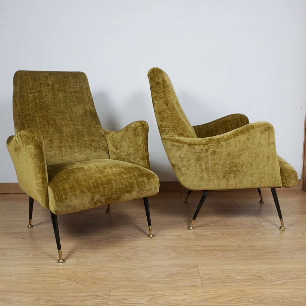 Pair of Mid-Century Italian Lounge Chairs