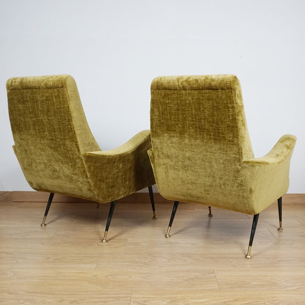 Pair of Mid-Century Italian Lounge Chairs