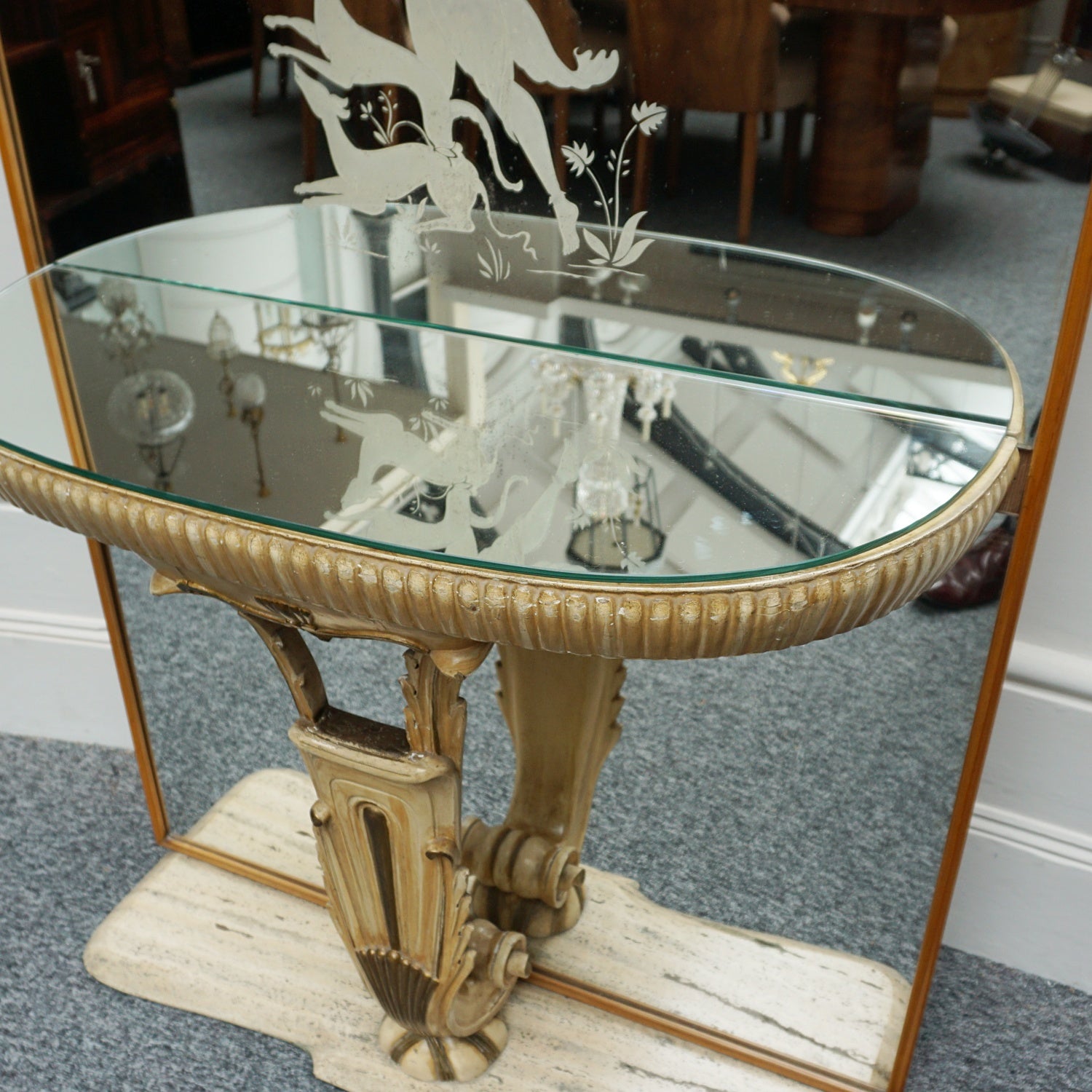 Original Art Deco 1930's Fontana Arte Mirrored Console - Jeroen Markies Art Deco