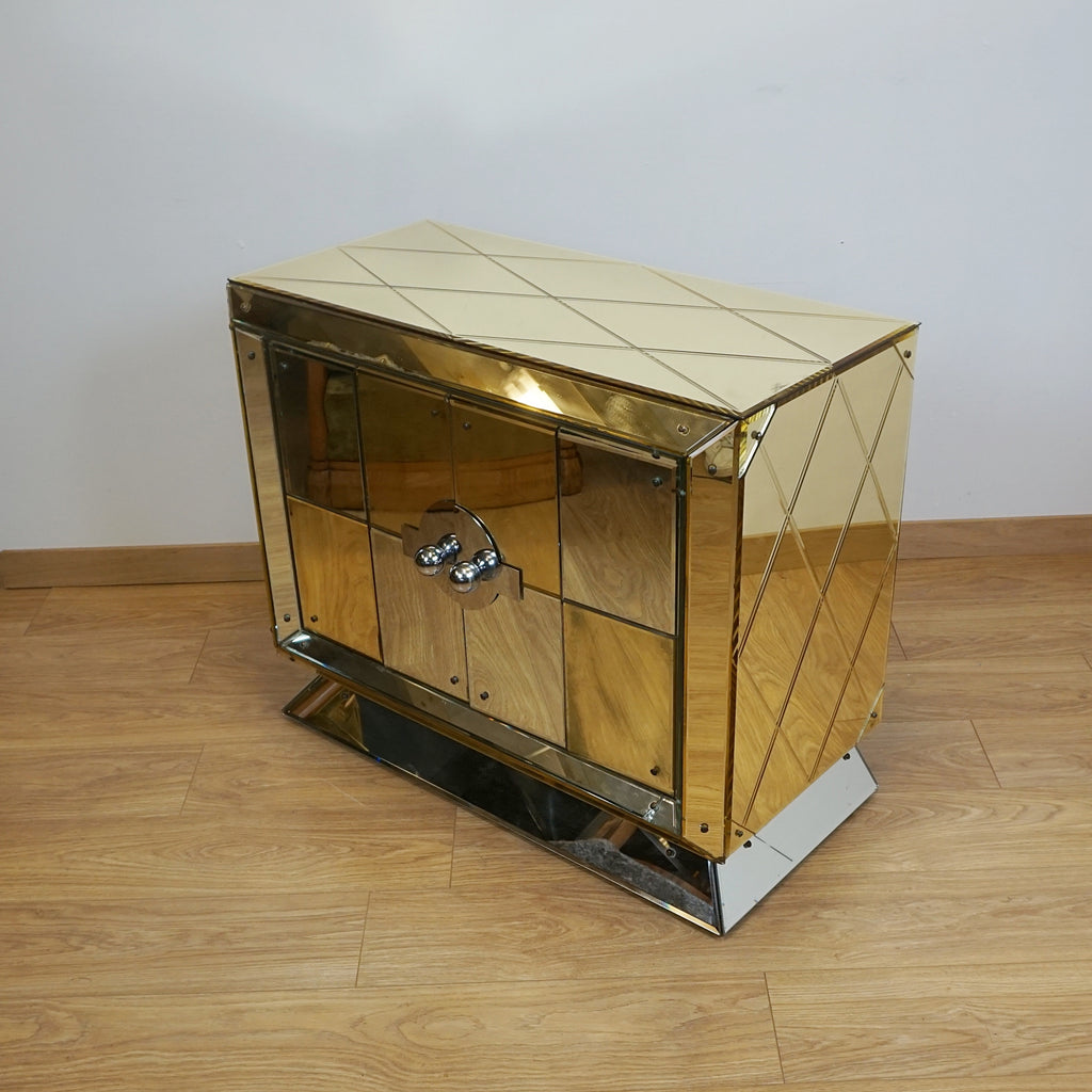 Art Deco Modernist Mirrored Cabinet