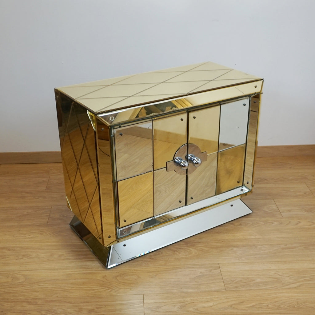 Art Deco Modernist Mirrored Cabinet