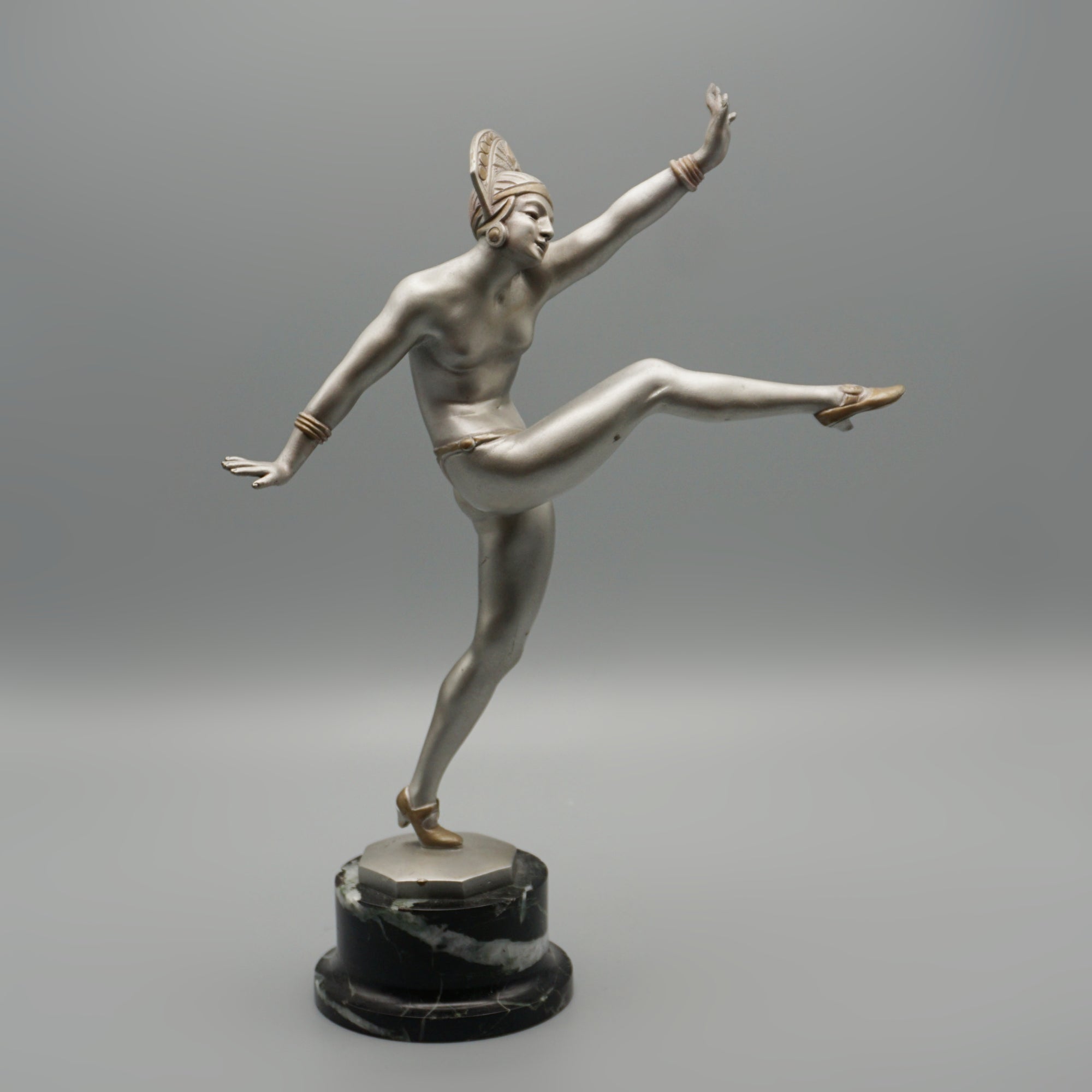 Art Deco Cold Painted Bronze Sculpture by JP Morante - Jeroen Markies Art Deco