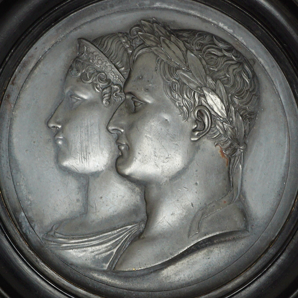 Napoleon Bonaparte and Marie Louise Lead Relief Circa 1810 - Jeroen Markies Art Deco