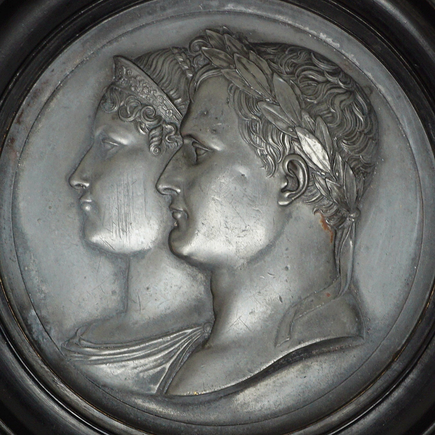 Napoleon Bonaparte and Marie Louise Lead Relief Circa 1810 - Jeroen Markies Art Deco
