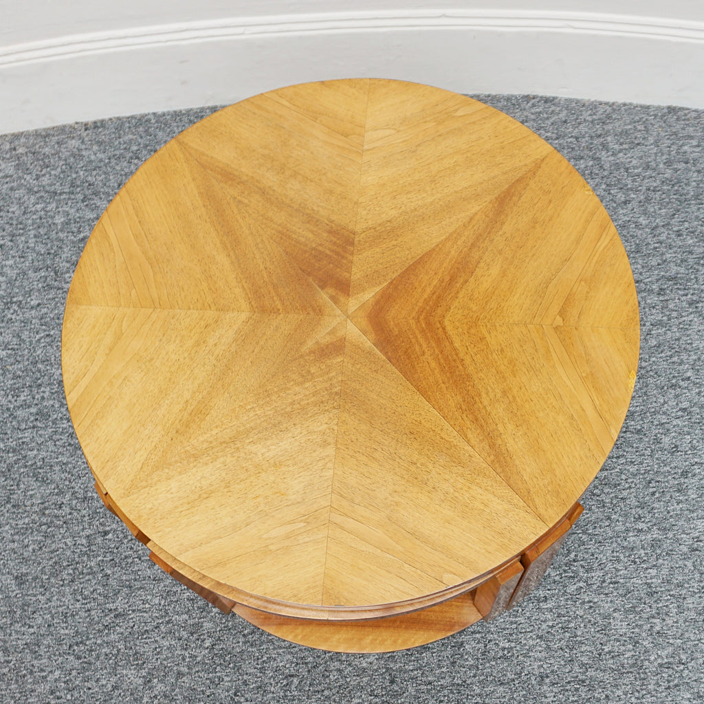 An Art Deco Figured Walnut Nest of Tables, 1930s Side Table, coffee table with four separate tables - Jeroen Markies Art Deco