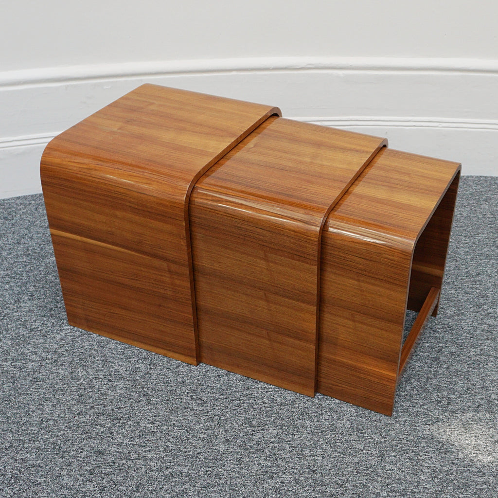 Figured Walnut Art Deco Nest of Tables - Jeroen Markies Art Deco