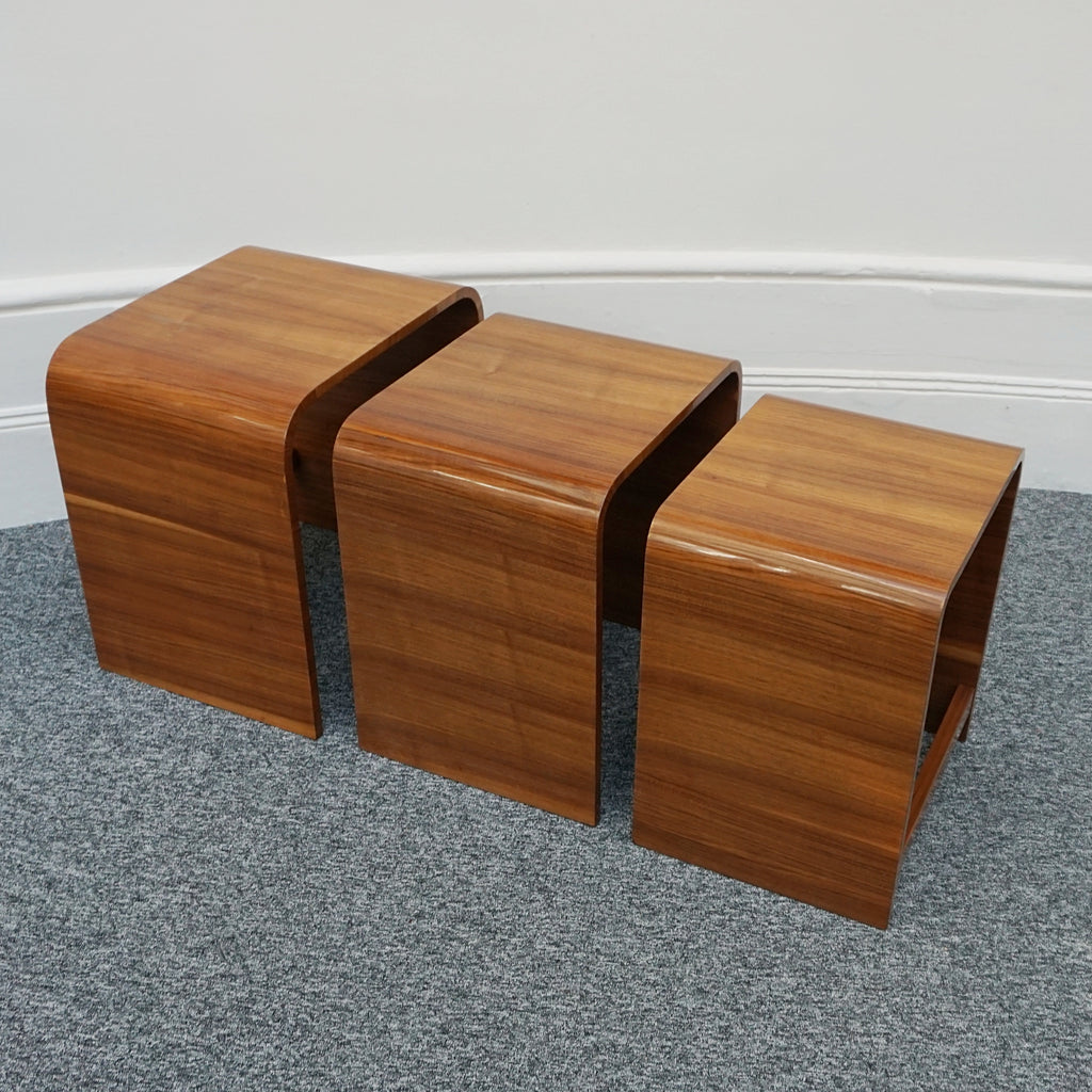 Figured Walnut Art Deco Nest of Tables - Jeroen Markies Art Deco