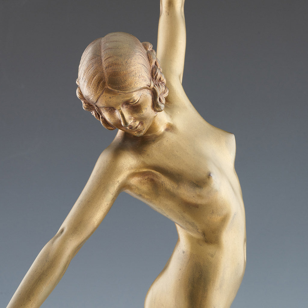 Sword Dancer - F Ouillon Carrere Art Deco Bronze Nude Sculpture - Jeroen Markies Art Deco