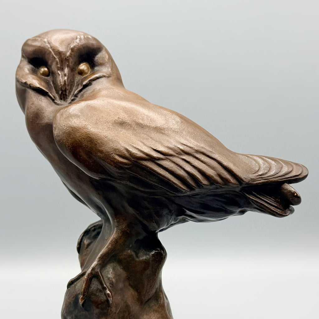 Resting Owl Art Deco Bronze Sculpture | Markies Antiques Ltd
