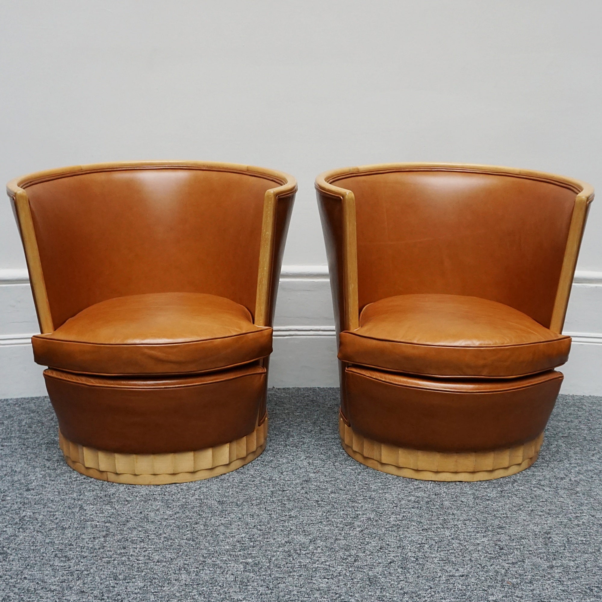 Vintage Art Deco Tub Chairs - Original French Art Deco Seating - Jeroen Markies Art Deco