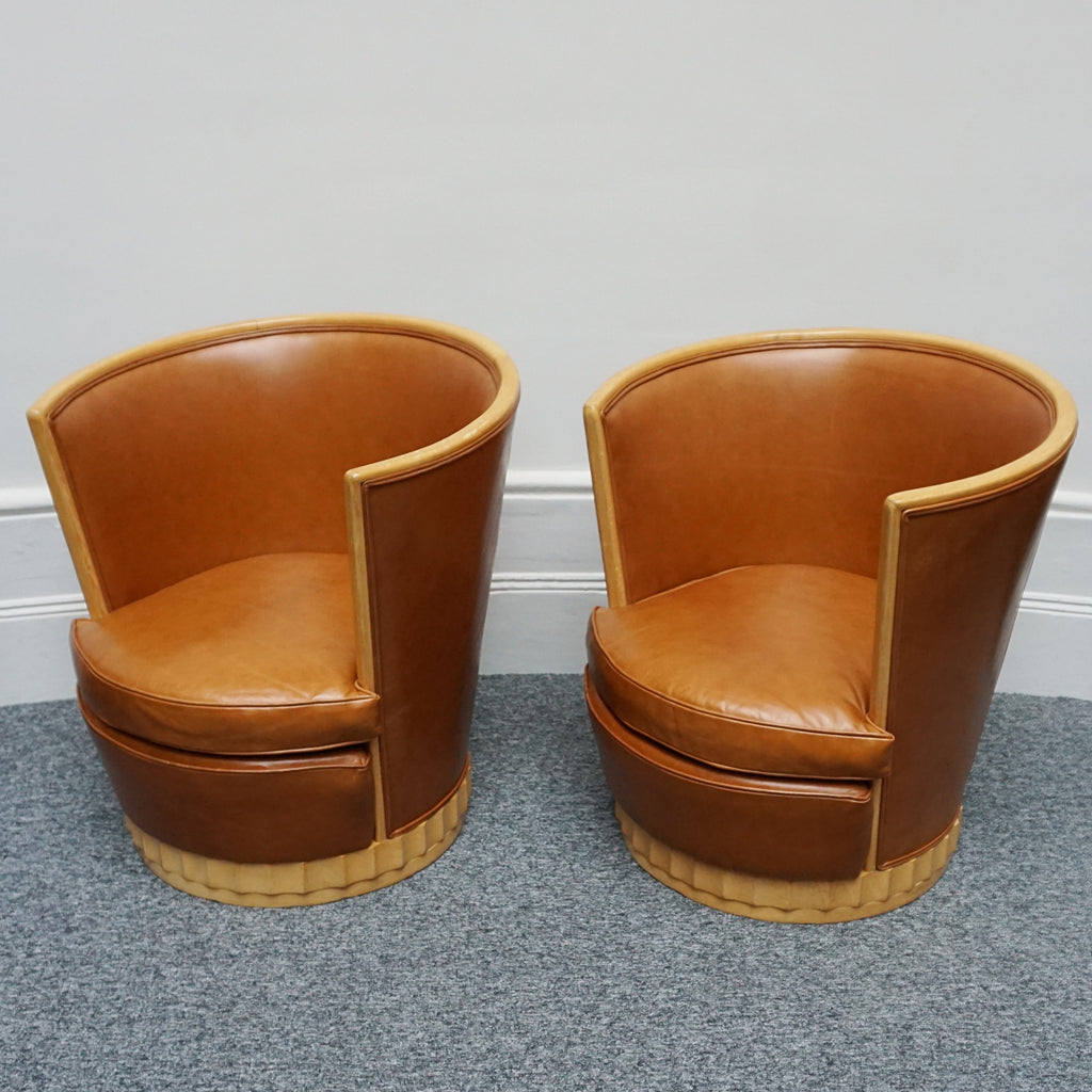 Vintage Art Deco Tub Chairs - Original French Art Deco Seating - Jeroen Markies Art Deco